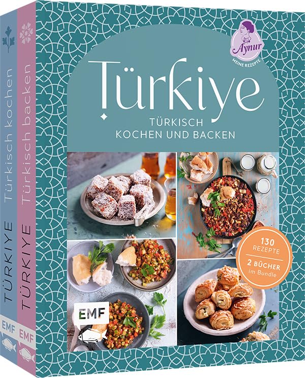 Türkiye – Türkisch kochen und backen: 2 Bücher im Bundle für doppelten Genuss: 130 Lieblingsrezepte von YouTube-Star Aynur Sahin (Meinerezepte)